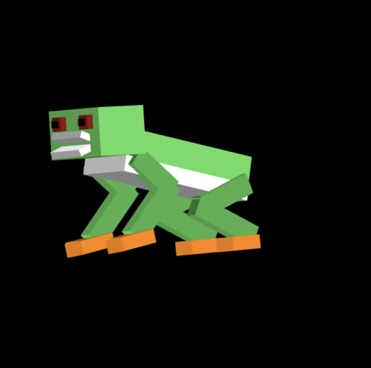 WebGL Blocky Frog